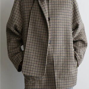 COS Double Faced Wool Blend Scarf Jacket
